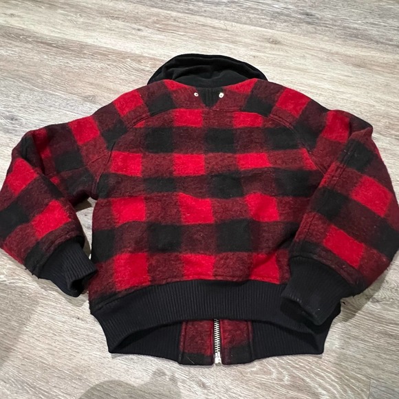 Diesel Bomber Jacket Plaid Black and Red XS - Picture 4 of 7